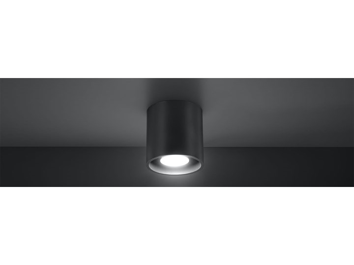 SOLLUX Gustowne Oświetlenie Plafon ORBIS 1 Antracyt Lampa Walec na Sufit LED