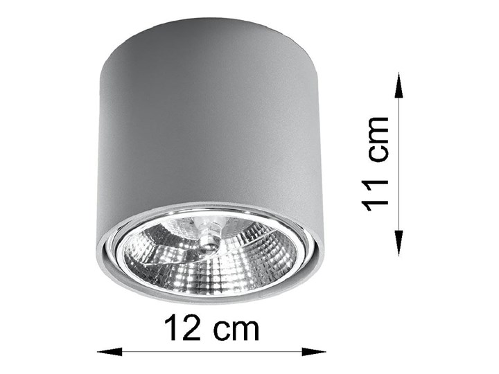Nowoczesny Plafon TIUBE szary Lampa aluminium okrągła na sufit Idealna do salonu, sypialni, korytarza Oprawa sufitowa żarówka GU10 Oświetlenie SOLLUX Oprawa halogenowa Oprawa led Okrągłe Oprawa stropowa Kategoria Oprawy oświetleniowe