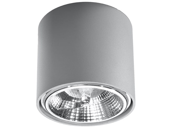 Nowoczesny Plafon TIUBE szary Lampa aluminium okrągła na sufit Idealna do salonu, sypialni, korytarza Oprawa sufitowa żarówka GU10 Oświetlenie SOLLUX Oprawa halogenowa Oprawa led Oprawa stropowa Okrągłe Kategoria Oprawy oświetleniowe