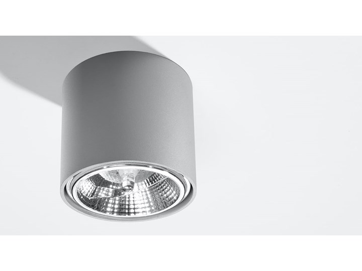 Nowoczesny Plafon TIUBE szary Lampa aluminium okrągła na sufit Idealna do salonu, sypialni, korytarza Oprawa sufitowa żarówka GU10 Oświetlenie SOLLUX Oprawa led Oprawa stropowa Oprawa halogenowa Okrągłe Kategoria Oprawy oświetleniowe