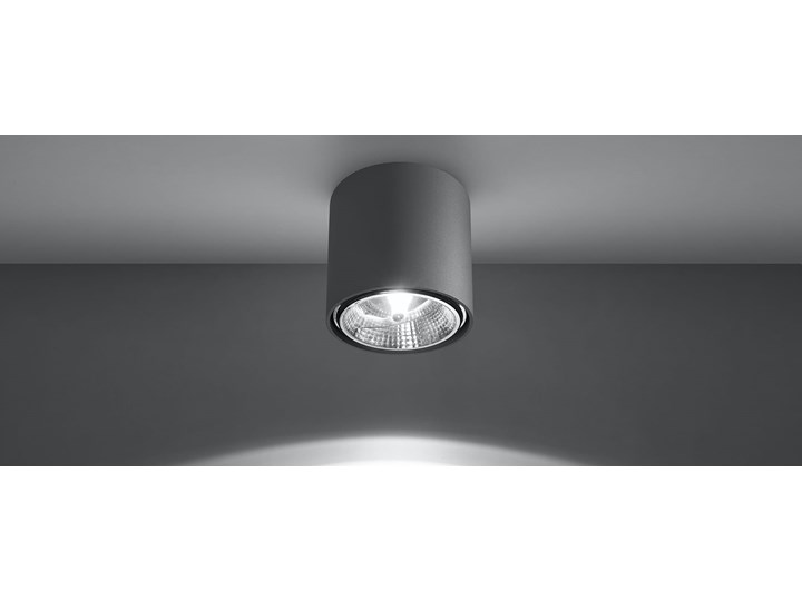 Nowoczesny Plafon TIUBE szary Lampa aluminium okrągła na sufit Idealna do salonu, sypialni, korytarza Oprawa sufitowa żarówka GU10 Oświetlenie SOLLUX Oprawa led Oprawa halogenowa Oprawa stropowa Okrągłe Kategoria Oprawy oświetleniowe
