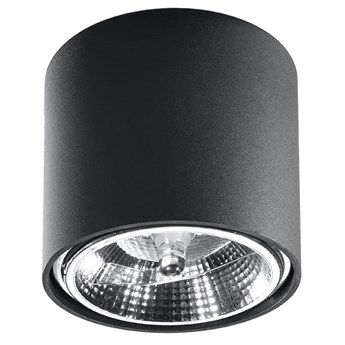 Nowoczesny Plafon TIUBE czarny Lampa aluminium okrągła na sufit Idealna do salonu, sypialni, korytarza Oprawa sufitowa żarówka GU10 Oświetlenie SOLLUX