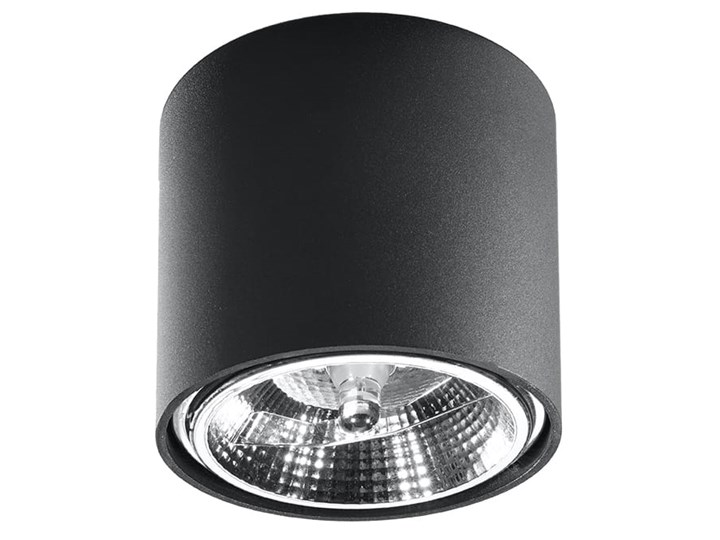 Nowoczesny Plafon TIUBE czarny Lampa aluminium okrągła na sufit Idealna do salonu, sypialni, korytarza Oprawa sufitowa żarówka GU10 Oświetlenie SOLLUX