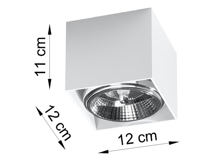 Minimalistyczny Plafon BLAKE biały Lampa aluminium kwadrat na sufit Idealna do salonu, sypialni, korytarza Oprawa sufitowa żarówka GU10 Oświetlenie SOLLUX Kwadratowe Oprawa stropowa Oprawa halogenowa Oprawa led Kategoria Oprawy oświetleniowe