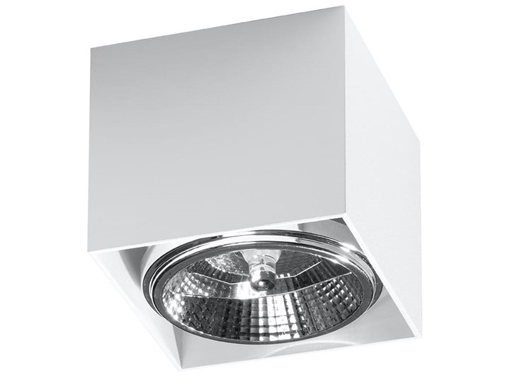 Minimalistyczny Plafon BLAKE biały Lampa aluminium kwadrat na sufit Idealna do salonu, sypialni, ko ...
