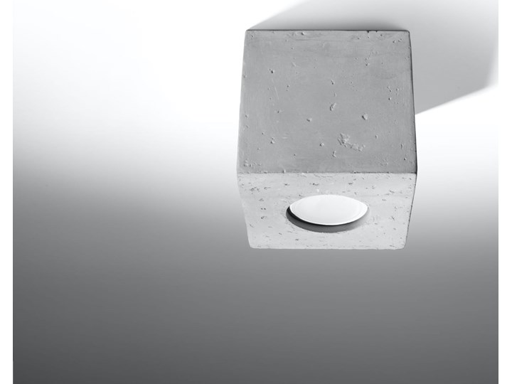 Sollux Lampa PLAFON QUAD 1 BETON Oprawa na Sufit Szary Kwadrat LEd Gu10 Oprawa led Oprawa stropowa Oprawa halogenowa Kwadratowe Kategoria Oprawy oświetleniowe