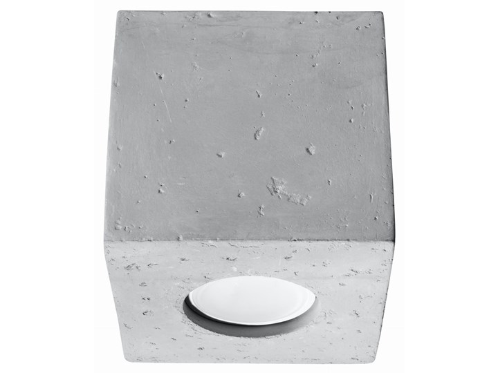 Sollux Lampa PLAFON QUAD 1 BETON Oprawa na Sufit Szary Kwadrat LEd Gu10