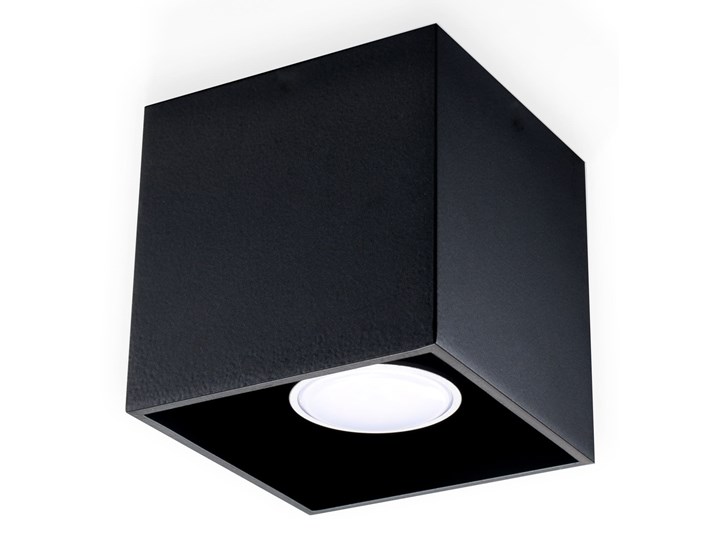 Sollux Lampa Plafon QUAD 1 czarny SL.0022 Oprawa Sufitowa Idealna do Salonu Korytarza Lampa Minimali ...