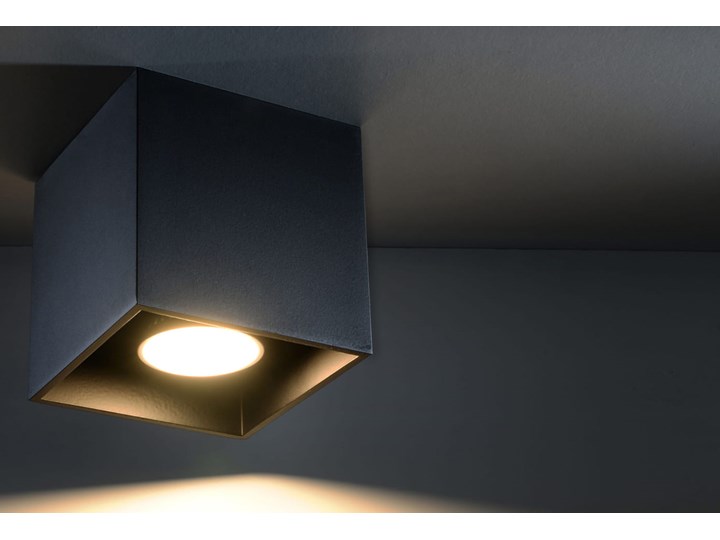 Sollux Lampa Plafon QUAD 1 czarny SL.0022 Oprawa Sufitowa Idealna do Salonu Korytarza Lampa Minimalistyczne Oświetlenie Gu10 LED Oprawa halogenowa Kwadratowe Oprawa stropowa Oprawa led Kategoria Oprawy oświetleniowe