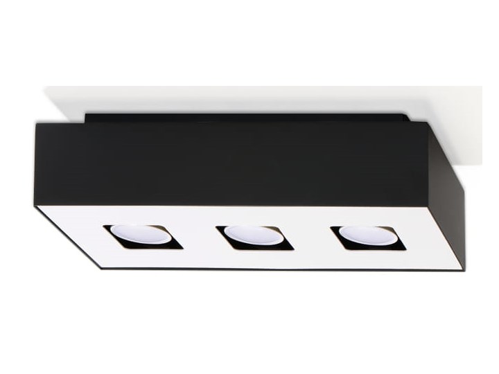 Sollux Lampa Plafon MONO 3 czarny SL.0072 Oprawa Sufitowa Stal Minimalistyczne Oświetlenie Loft