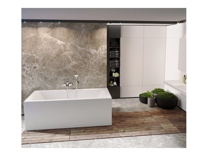 Roca Savai Slim wanna prostokątna 180x80 cm A248591000 Symetryczne Akryl Kategoria Wanny Kolor Biały