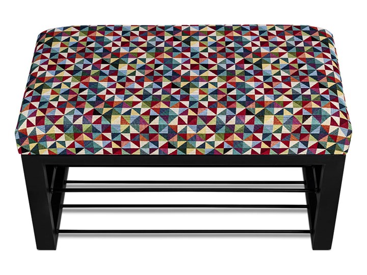 Ławka Tapicerowana do przedpokoju Industrialna SHELF GEOMETRICO - LOFT Materiał obicia Tkanina Kategoria Ławki do salonu