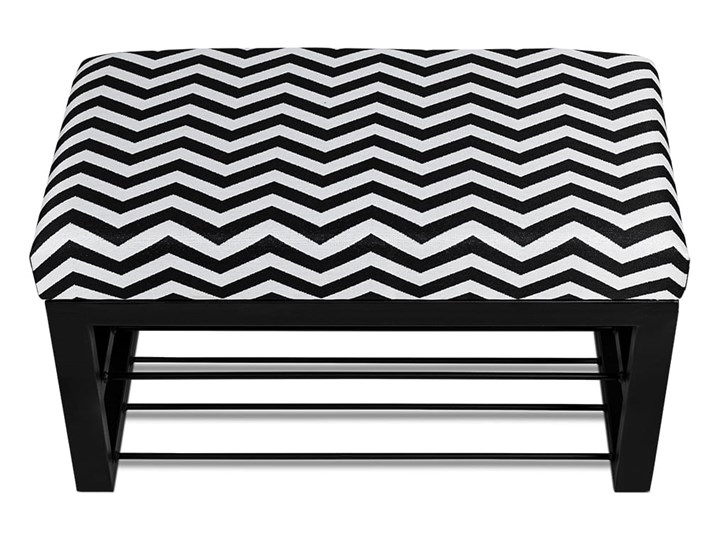 Ławka Tapicerowana do przedpokoju Industrialna SHELF GEOMETRICO - LOFT Materiał obicia Tkanina