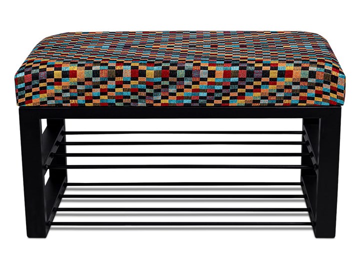 Ławka Tapicerowana do przedpokoju Industrialna SHELF GEOMETRICO - LOFT Kategoria Ławki do salonu