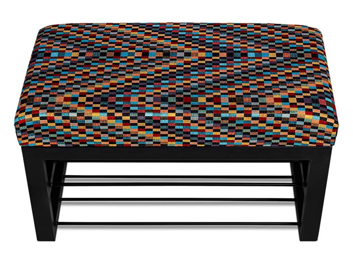 Ławka Tapicerowana do przedpokoju Industrialna SHELF GEOMETRICO - LOFT Kategoria Ławki do salonu Styl Industrialny