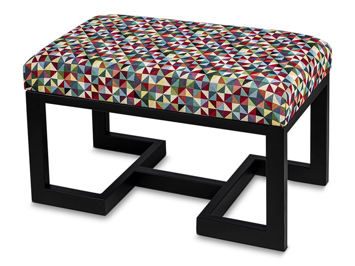 Ławka Tapicerowana Industrialna TWIN GEOMETRICO - LOFT Kategoria Ławki do salonu Styl Industrialny