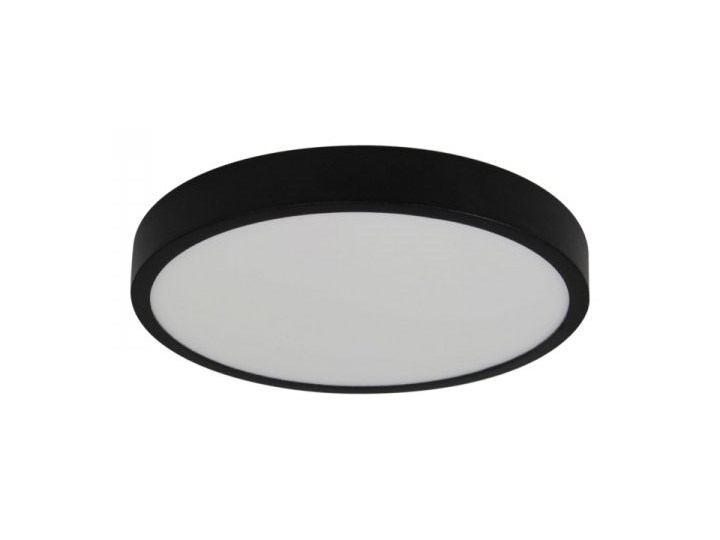 PP P 802/18W BK PLAFON CZARNY NOWOCZESNA LAMPA SUFITOWA NATYNKOWA śr.19cm LED 18W 3000K 1380lm=100W WYS.2,3CM Tworzywo sztuczne Kategoria Plafony Metal Styl Nowoczesny