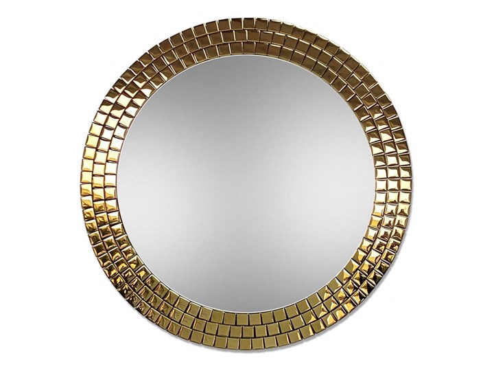 Lustro Aurora Gold Okrągłe Lustro z ramą Ścienne Pomieszczenie Sypialnia