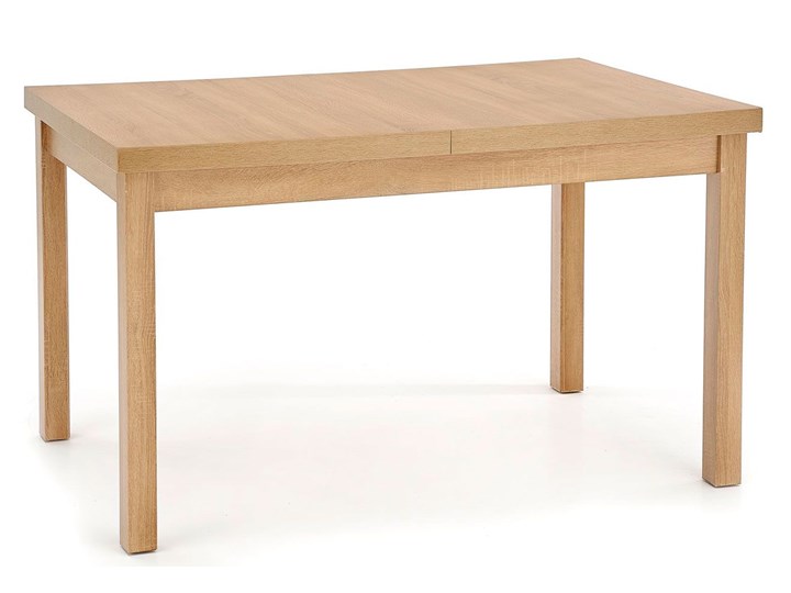 Rozkładany stół nowoczesny Selen 2X - dąb riviera Szerokość 80 cm Długość 80 cm Drewno Wysokość 76 cm Długość 220 cm Kolor Beżowy