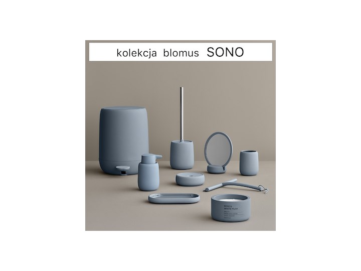 mydelniczka ceramiczna MOONBEAM seria SONO BLOMUS Stal Dozowniki Szkło Kategoria Mydelniczki i dozowniki Mydelniczki Silikon Ceramika Drewno Kolor Biały