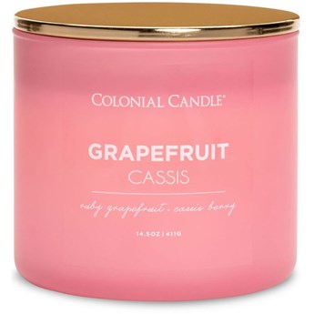 Colonial Candle Pop Of Color sojowa świeca zapachowa w szkle 3 knoty 14.5 oz 411 g - Grapefruit Cassis
