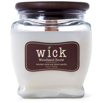 Colonial Candle Wick sojowa świeca zapachowa drewniany knot 15 oz 425 g - Woodland Snow