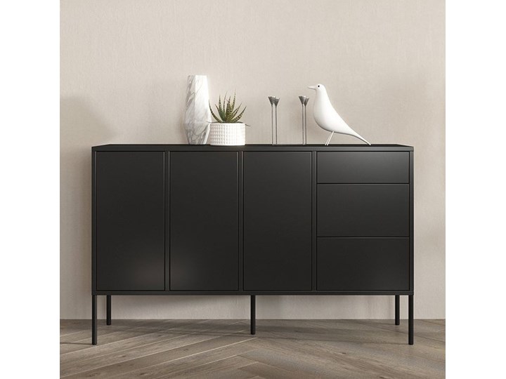 Czarna nowoczesna komoda Dancan MIRKA / szer. 130 cm