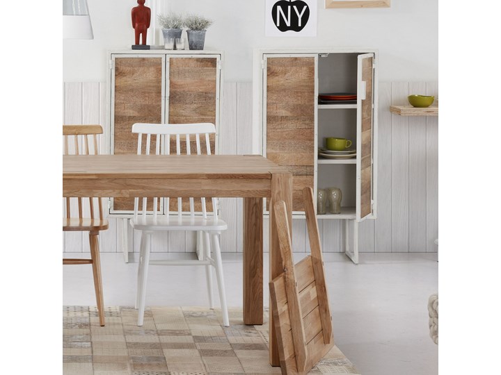 Stół rozkładany Isbel drewniany 140 (220) x 90 cm Styl Tradycyjny Drewno Rozkładanie Rozkładane