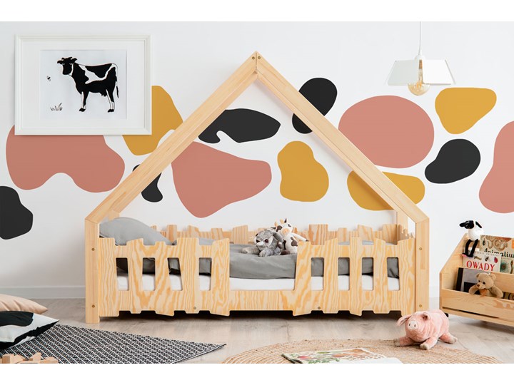 Drewniane łóżko dziecięce w formie domku 12 rozmiarów - Tiffi 4X Drewno Płyta MDF Rozmiar materaca 90x200 cm Rozmiar materaca 80x140 cm