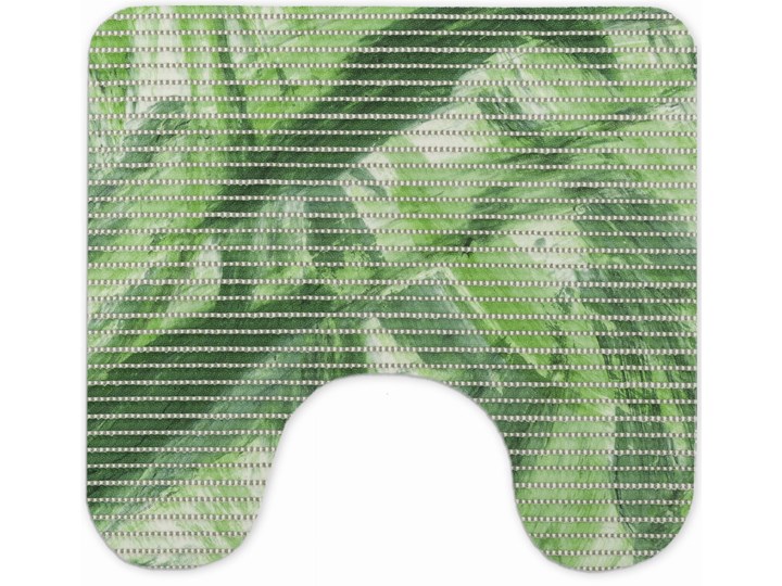 E-floor Komplet Łazienkowy PCV Zielony Liście 50x65 cm Dywanik 45x50 cm Prostokątny Kategoria Dywaniki łazienkowe
