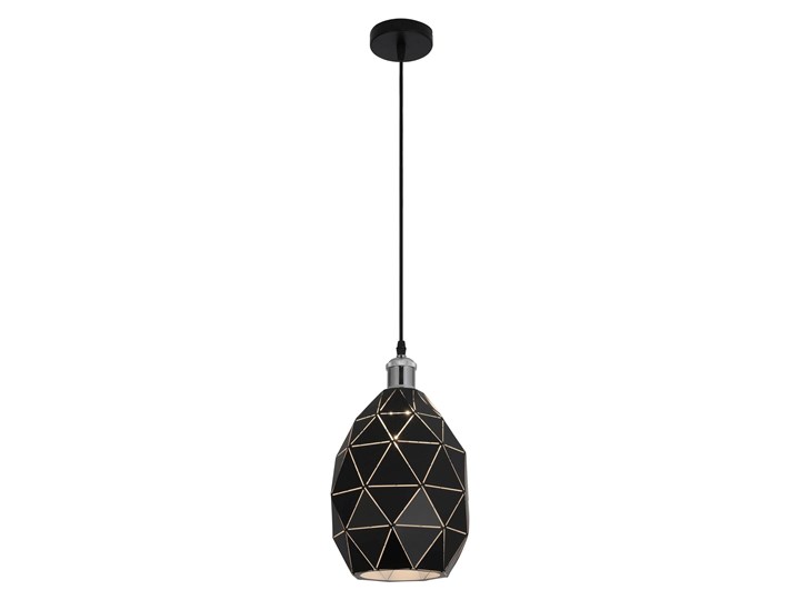 LAMPA NOWOCZESNA WISZĄCA CZARNO-CHROMOWANA PESTICO Kategoria Lampy wiszące Metal Lampa z abażurem Lampa z kloszem Pomieszczenie Sypialnia