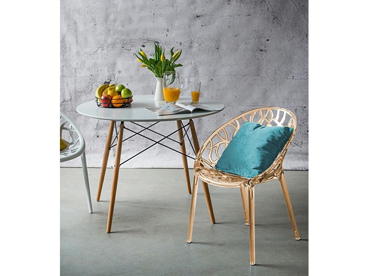 Krzesło Coral bursztynowe Pomieszczenie Salon Głębokość 60 cm Szerokość 59 cm Wysokość 80 cm Styl Nowoczesny