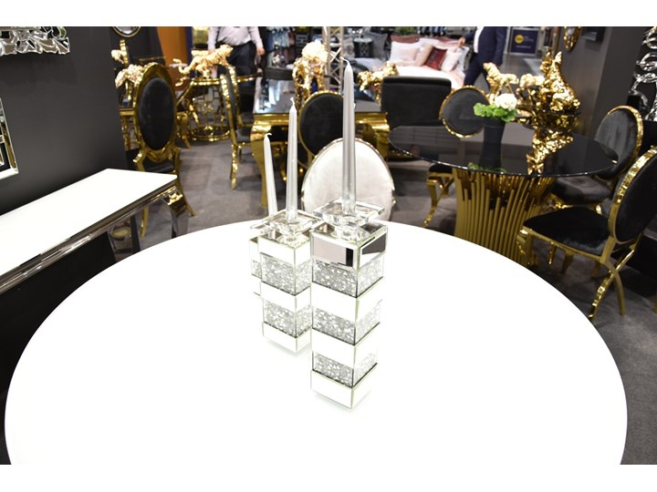 Świecznik Cristall Pas Zestaw x 3 Metal Kategoria Świeczniki i świece