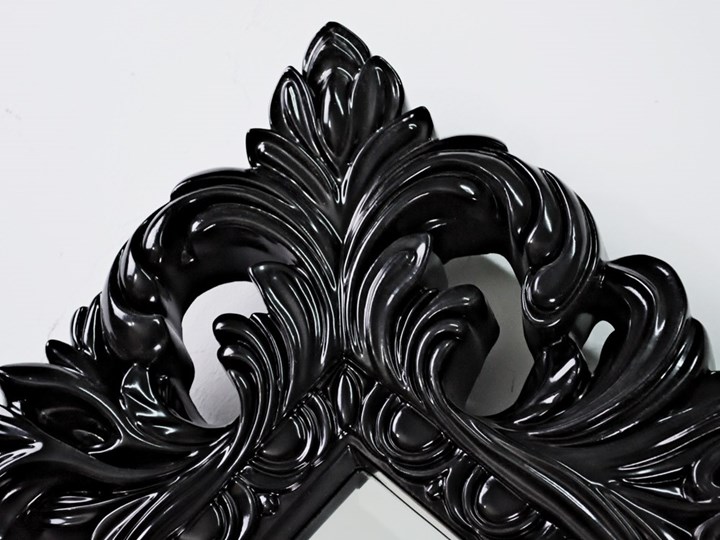 Lustro czarne glamur Barocco 58 Prostokątne Ścienne Lustro z ramą Kolor Czarny