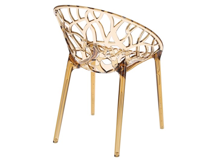 Krzesło Coral bursztynowe Wysokość 80 cm Pomieszczenie Salon Głębokość 60 cm Szerokość 59 cm Styl Industrialny