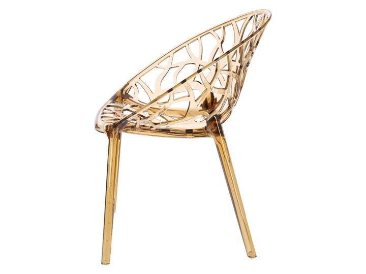 Krzesło Coral bursztynowe Głębokość 60 cm Szerokość 59 cm Wysokość 80 cm Styl Industrialny