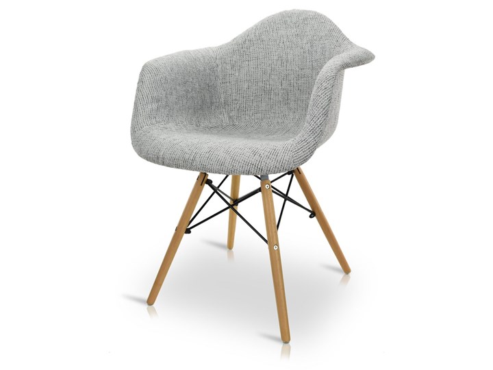 Designerskie krzesło tapicerowane COMODO1 - kolor jasnoszary Krzesło inspirowane Tkanina Pomieszczenie Salon Pomieszczenie Jadalnia