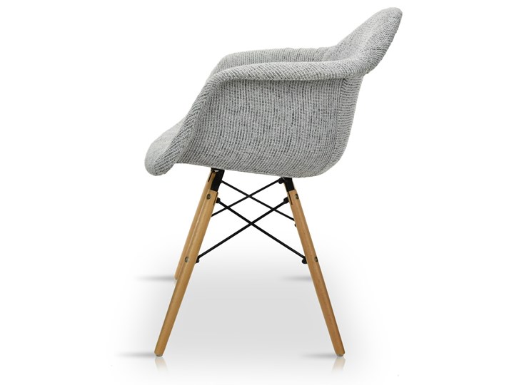 Designerskie krzesło tapicerowane COMODO1 - kolor jasnoszary Pomieszczenie Salon Tkanina Krzesło inspirowane Pomieszczenie Jadalnia
