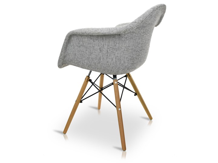 Designerskie krzesło tapicerowane COMODO1 - kolor jasnoszary Pomieszczenie Jadalnia Krzesło inspirowane Tkanina Pomieszczenie Salon