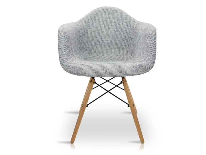 Designerskie krzesło tapicerowane COMODO1 - kolor jasnoszary Krzesło inspirowane Pomieszczenie Salon Tkanina Pomieszczenie Jadalnia