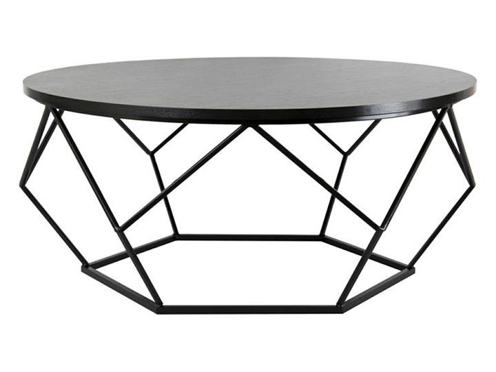 Stolik kawowy Diamond 90 cm czarny Kategoria Stoliki i ławy Wysokość 41 cm Metal Płyta MDF Wysokość 42 cm Kształt blatu Okrągłe