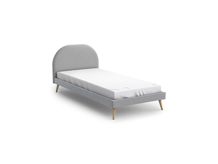 Łóżko Molly Single Bed, Aria Zagłówek Z zagłówkiem Tkanina Łóżko tapicerowane Styl Skandynawski