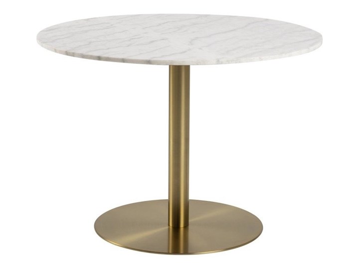 Okrągły stół na złotej nodze Corby 105 biały marmur Metal Wysokość 75 cm Kategoria Stoły kuchenne Rozkładanie