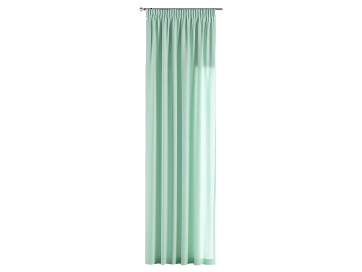 Zasłona na taśmie marszczącej 1 szt., miętowy, 1szt 130 × 260 cm, Loneta Bawełna 130x260 cm Mocowanie Taśma Poliester Mocowanie