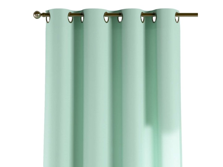 Zasłona na kółkach 1 szt., miętowy, 1szt 130 × 260 cm, Loneta Poliester Mocowanie Taśma Bawełna 130x260 cm Kategoria Zasłony