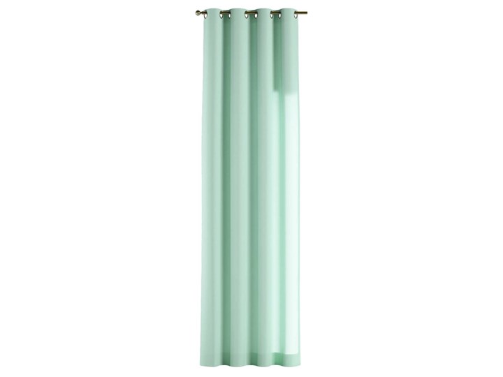 Zasłona na kółkach 1 szt., miętowy, 1szt 130 × 260 cm, Loneta Mocowanie Taśma 130x260 cm Poliester Bawełna Kategoria Zasłony