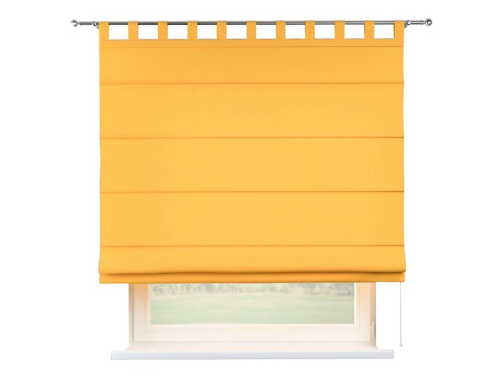 Roleta rzymska Verona, żółty, szer.80 × dł.170 cm, Loneta Wzór Gładkie Pomieszczenie Sypialnia