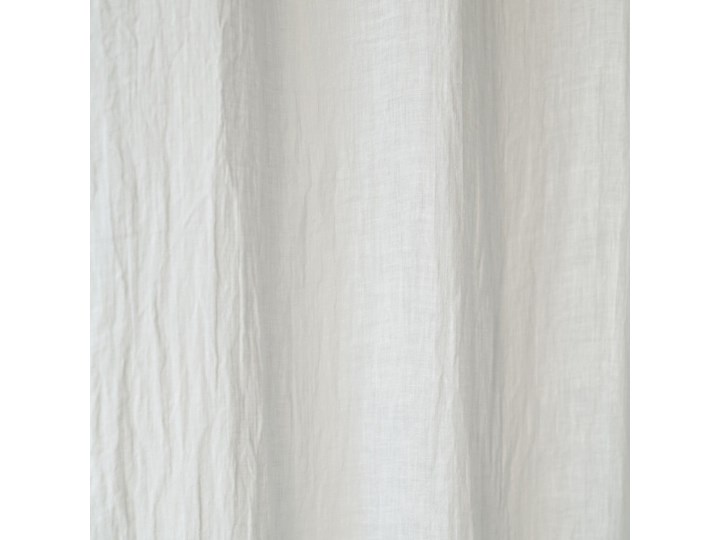 Biała lekka lniana zasłona na troczki Linen Tales Daytime, 250 x 130 cm Len Mocowanie Kółka Kolor Biały