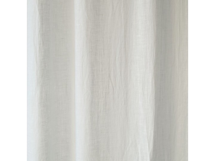 Biała lekka lniana zasłona z przeszyciem tunelowym Linen Tales Daytime, 275 x 130 cm Len Kolor Biały Kategoria Zasłony