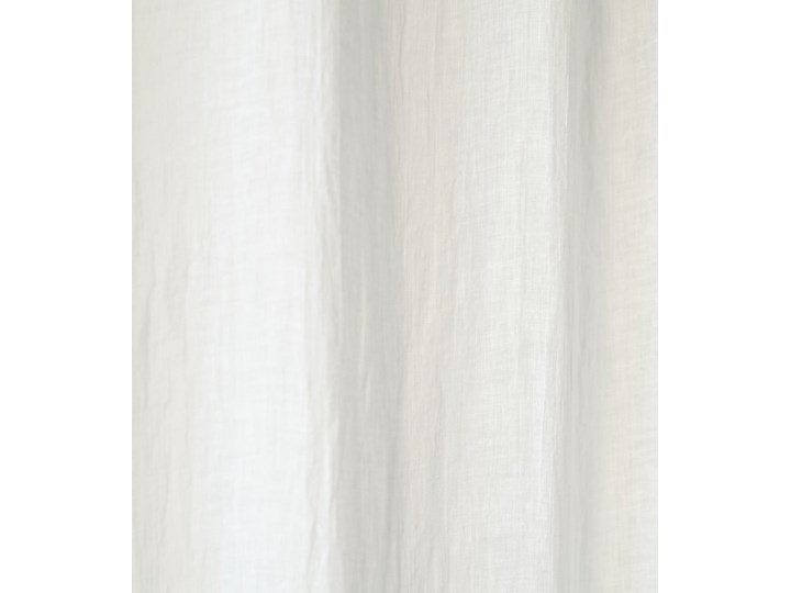 Biała lekka lniana zasłona na troczki Linen Tales Daytime, 250 x 130 cm Len Mocowanie Kółka